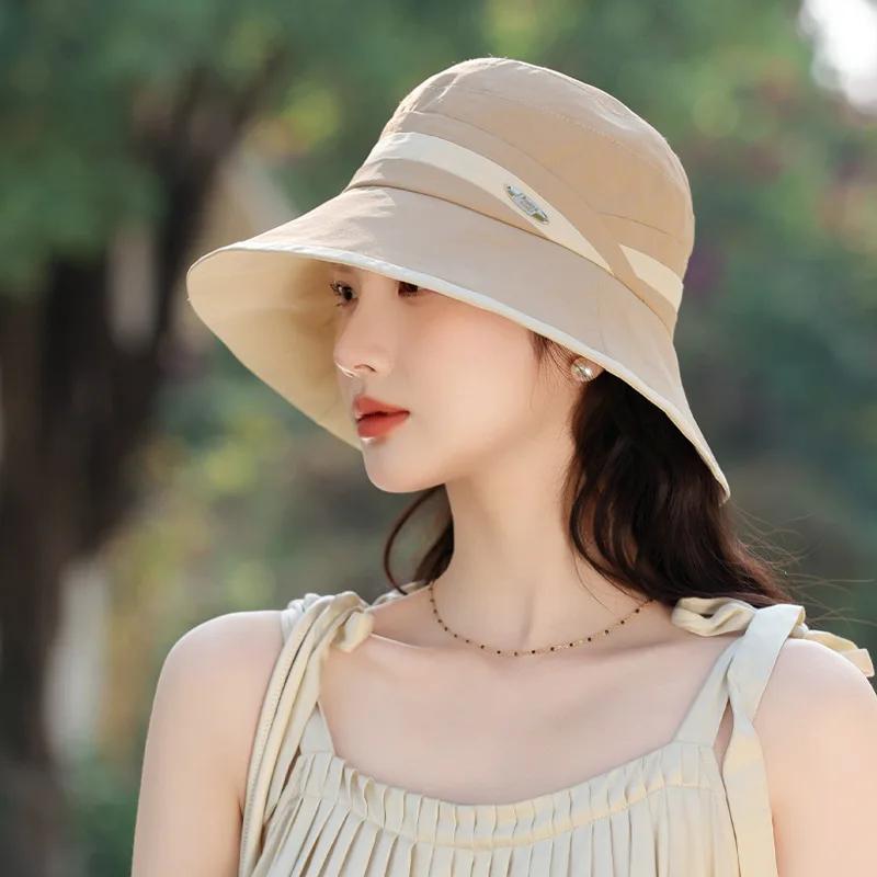 

Women s Large Head Size Bucket Hat, Spring Summer Sun Protection Wide Brim Hat, Fashionable & Versatile 56-58cm