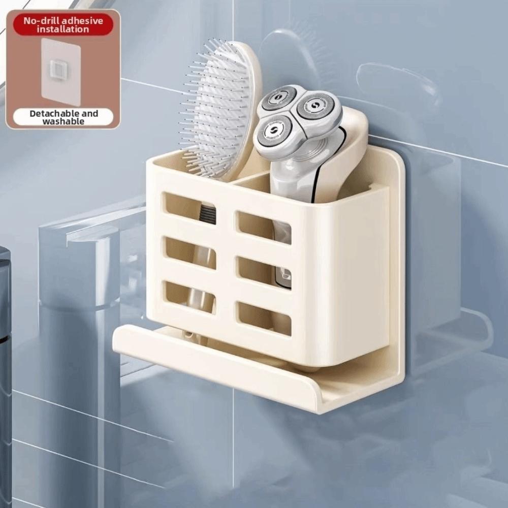 No Punching Bathroom Storage Rack Aluminum Zinc Zinc Alloy Shaver Storage Stand  Kitchen