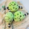 Pickleball Plush Toy Keychain Cartoon Green Pickleball Soft Stuffed Doll Pendant Car Key Ring Backpack Bag Decor Kid Gift