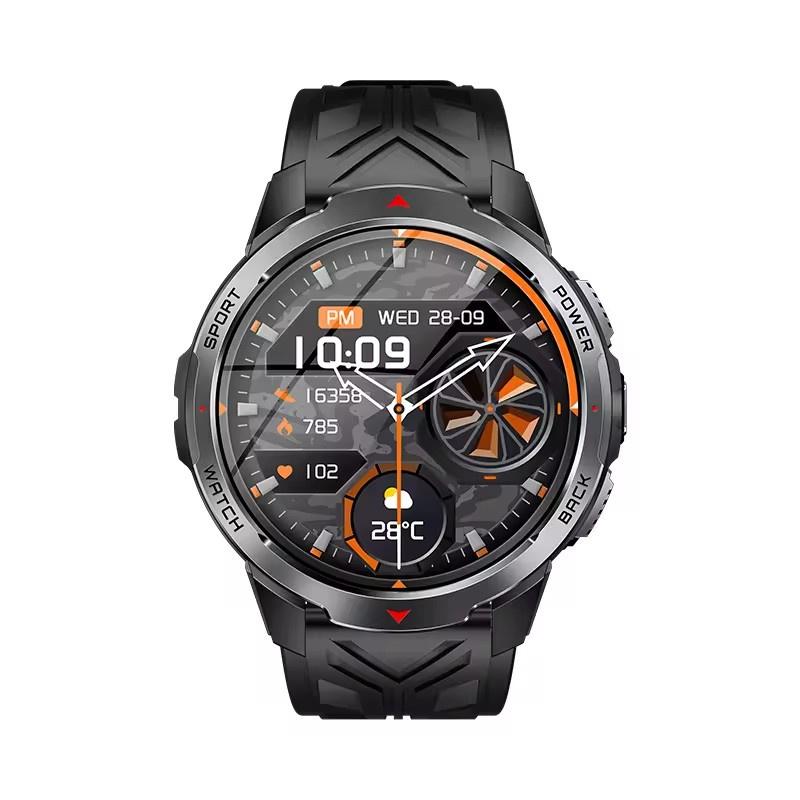 KT88 Men Outdoor Smart Watch 1.7inch Large Screen LED Flashlight Compass BT Calling Multi-Sports Fitness Tracker Smartwatch