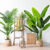 Large Decorative Artificial Plant Home Decor Fake Tropical Palm Tree Plants Banana Plants Leaves Green Plant Branch Garden Decor