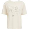Women's Artistic Floral Drop-Shoulder Loose-Fit T-Shirt