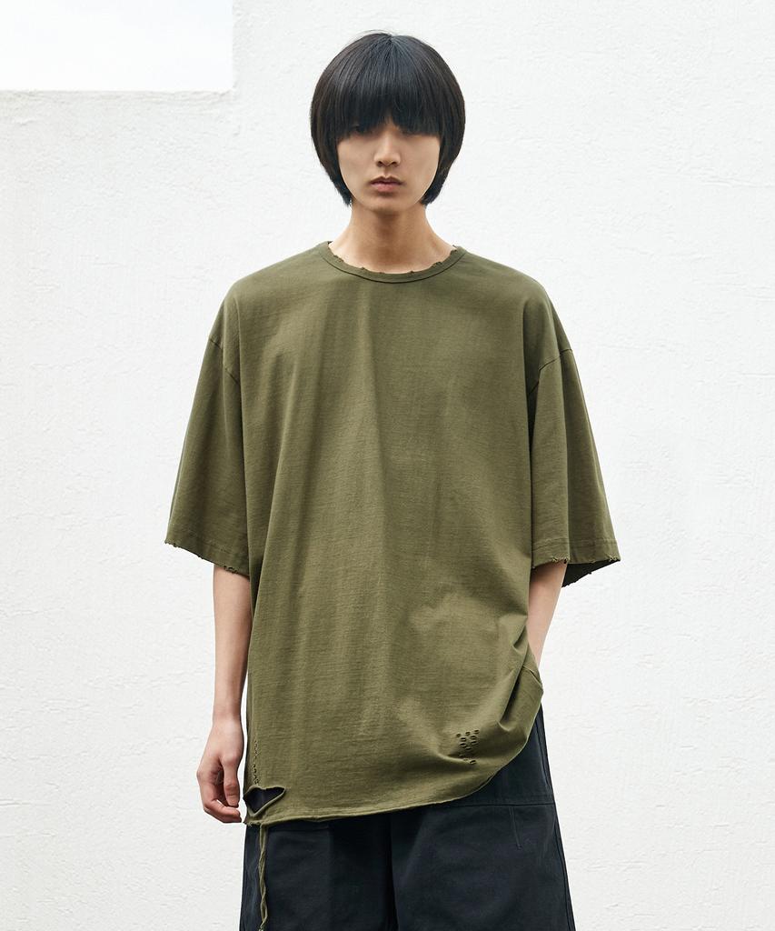 Minimal Project Grunge Short Sleeve T-Shirt (Khaki) Mst134