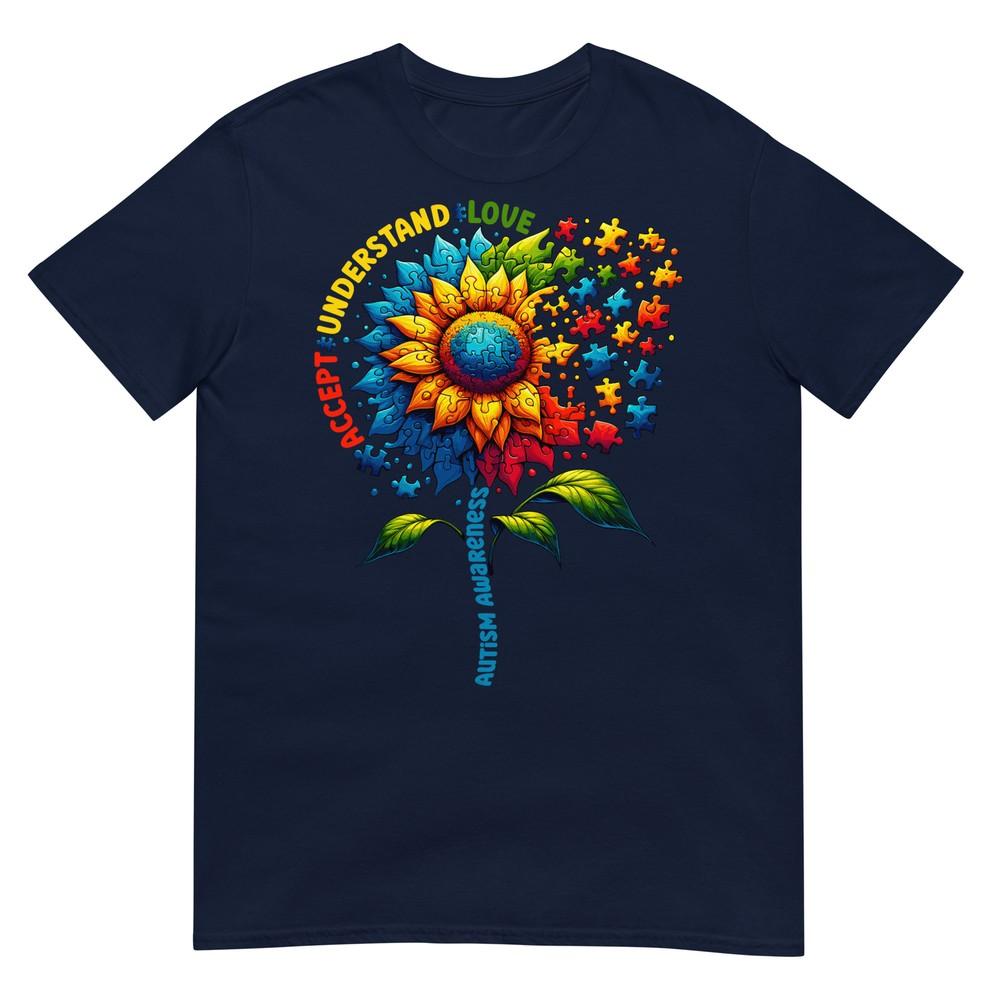 Autism Awareness Sunflower Unisex Unisex Kids Autism Sunflower Tshirt S