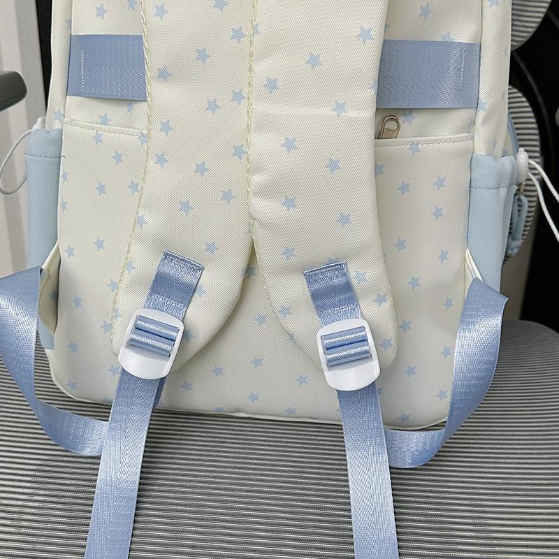 Schoolbag new female cute schoolbag versatile small fresh star bow junior high school college student backpack class backpack