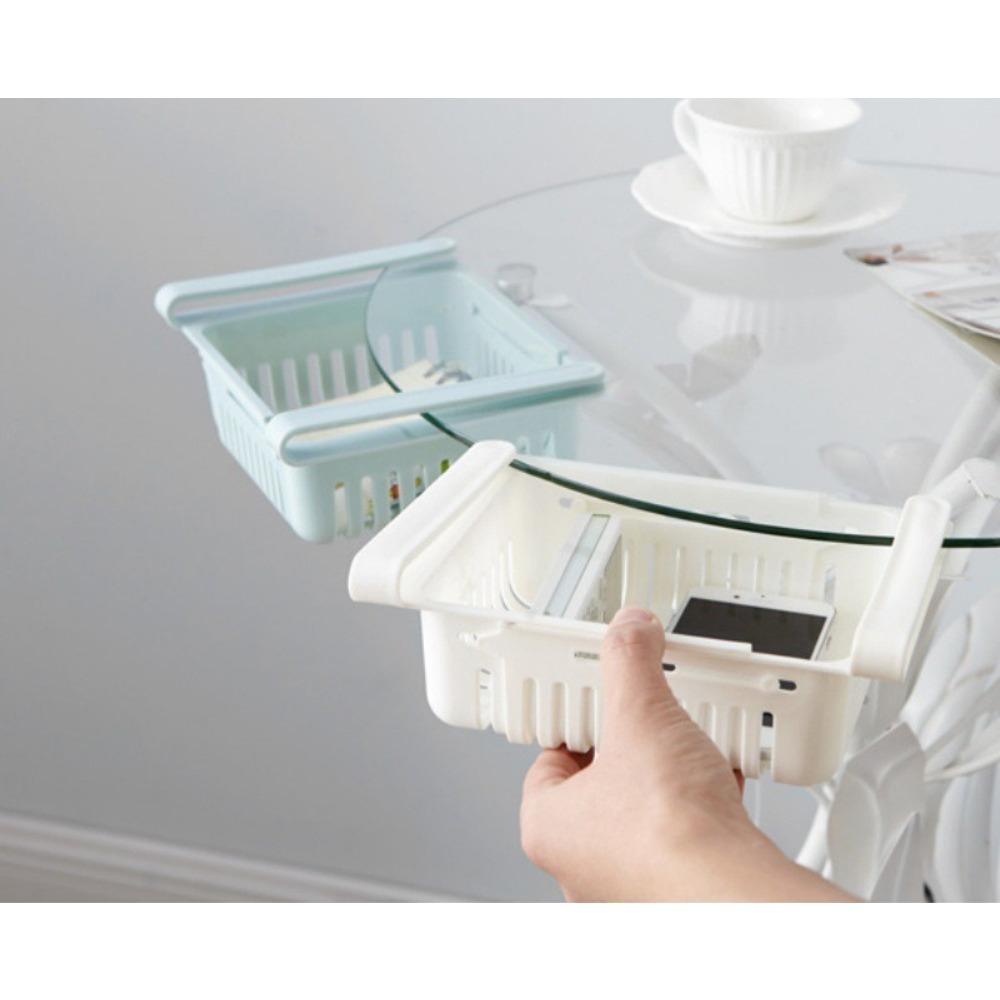Retractable Refrigerator Storage Box Storage Basket Living Room Household Egg Storage Finishing Box Refrigerator Rack