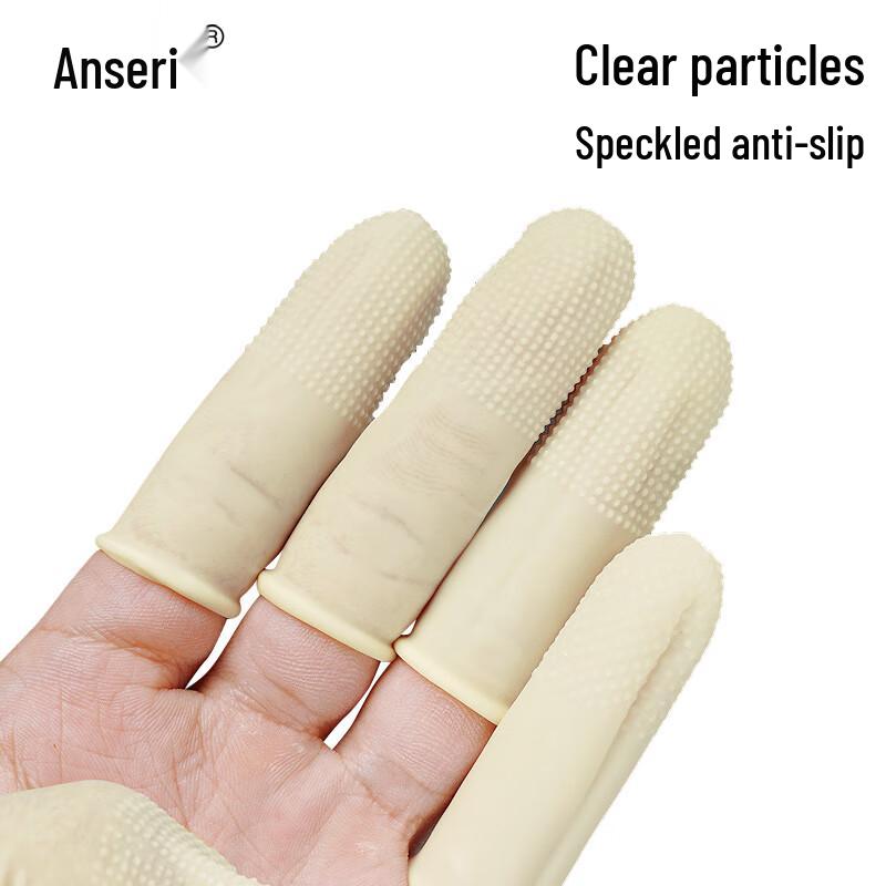 Ansaicui Dotted Anti-Slip Latex Finger Cots (100-Pack)