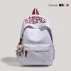 Schoolbag Simple Embroidery Letter Backpack Casual Versatile Solid Color Large Capacity Student School Bag Travel Commuter Campus Backpack