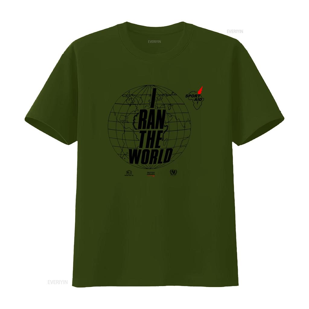 Vintage The Race Against Time I Ran World Tee 1986 Vintage Slightly Homme Streetwear Unisex Fashion Comfortable Stylish