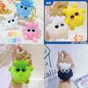 Charming Rabbit Fur Pom Pom Keychain Colorful Plush Cartoon Bag Charm For Stylish Accessories