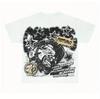 2025 Sommer und Herbst neues Gothic Retro bedrucktes T-Shirt locker und trendy kurzärmeliges Baumwoll-Paaroberteil 01