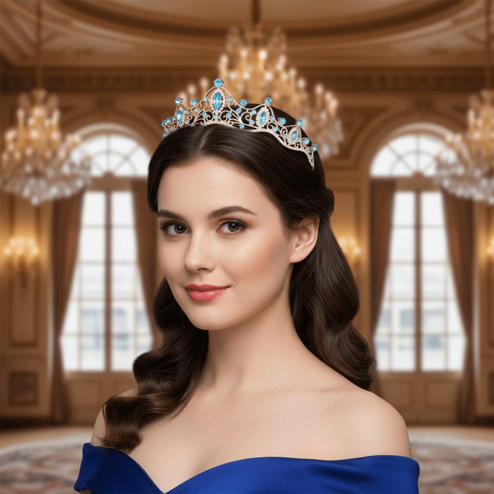 Sparkling Bridal Crown Luxury Queen Princess Tiara Hair Ornaments Crystal Crown  Wedding