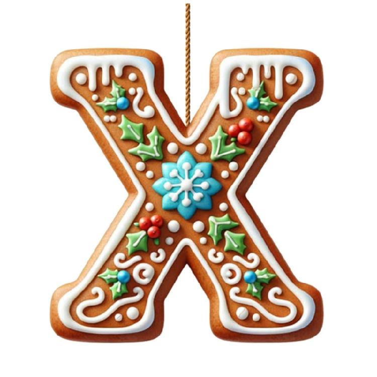 Child Safe Acrylic Christmas Letter Ornament Gingerbreads Homes Decors For Car Homes Decoration Holiday Party Accessory