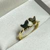 Adjustable Butterfly Open Ring, Women's Dainty Vintage Jewelry, S925 Silver, Gold-Plated Index Finger Ring