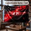 Abstract Personalized Theme Throw Blanket Custom Name Text Personalized Blanket Soft Cozy Blanket for Home Sofa Bed