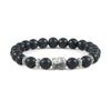 Herren Retro Obsidian Perlenarmband - Trendiges, Nischen-Design für Glück.
