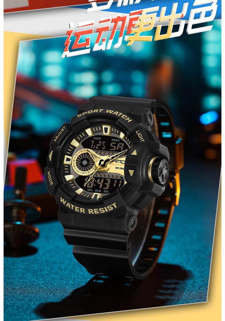 Sanda Unisex Luminous Sports Watch: Trendy, Waterproof, and Ideal for High School Students