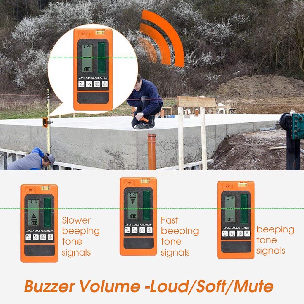 Ourdoor Indoor Electronic Leveling Laser Level 2/5/12 Lines Vertical Horizontal for Red/Green Light 140*68*26mm Detector Receiver