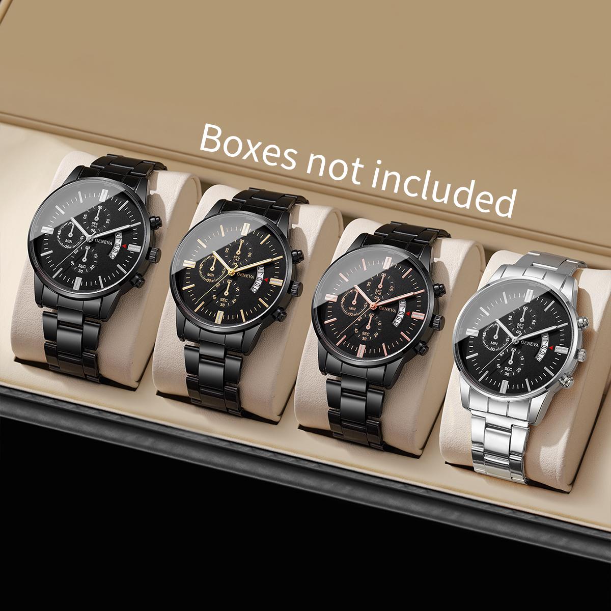 

1/2/3/4 шт. Модные мужские деловые часы Роскошные календарные кварцевые часы для мужчины Часы Montre Homme