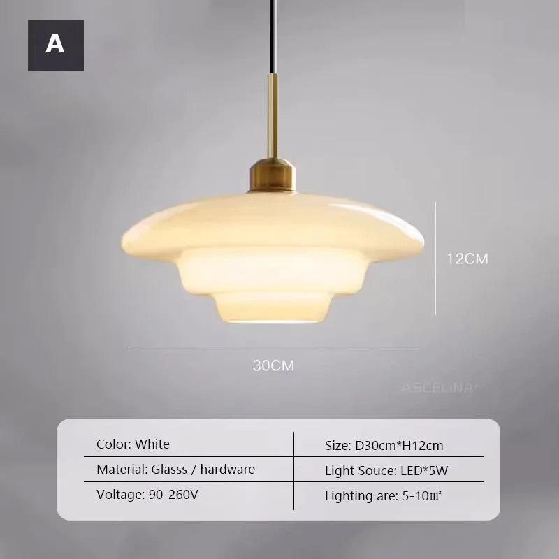 Glass Pendant Light Nordic Cream Suitable For Restaurant Restaurant Coffee Shop Bar Study Room Indoor Decoration Chandelier