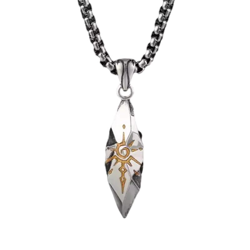 

Кулон-талисман на цепочке винтажная цепочка для свитера простое колье регулируемая шейная цепочка украшения для женщин мужчин серебряный