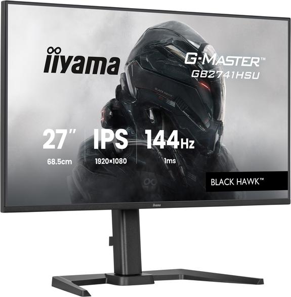 Monitor iiyama g-master gb2741hsu-b1 black hawk 27 fhd ips 1ms 144hz freesync czarny
