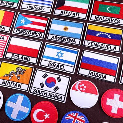 טלאי דגל/רקמה ברזל על טלאים על בגדים טלאים רקומים לביגוד פסי תג צבאי דבק תרמי