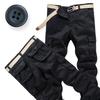 Men's Loose Fit Cotton Tactical Pants with Multi-Pockets
