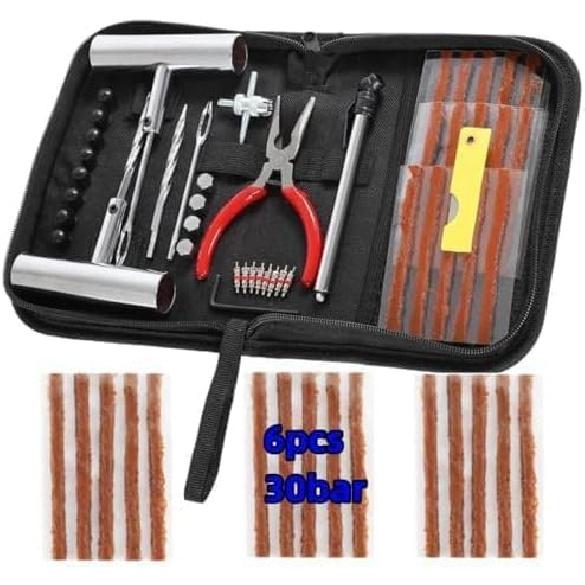61Pcs Tire Repair Kit, Wheels Quick Seal, Universal Tire Repair Tools For Tire Repair For Car Truck Tractor Trailer Motorcycle