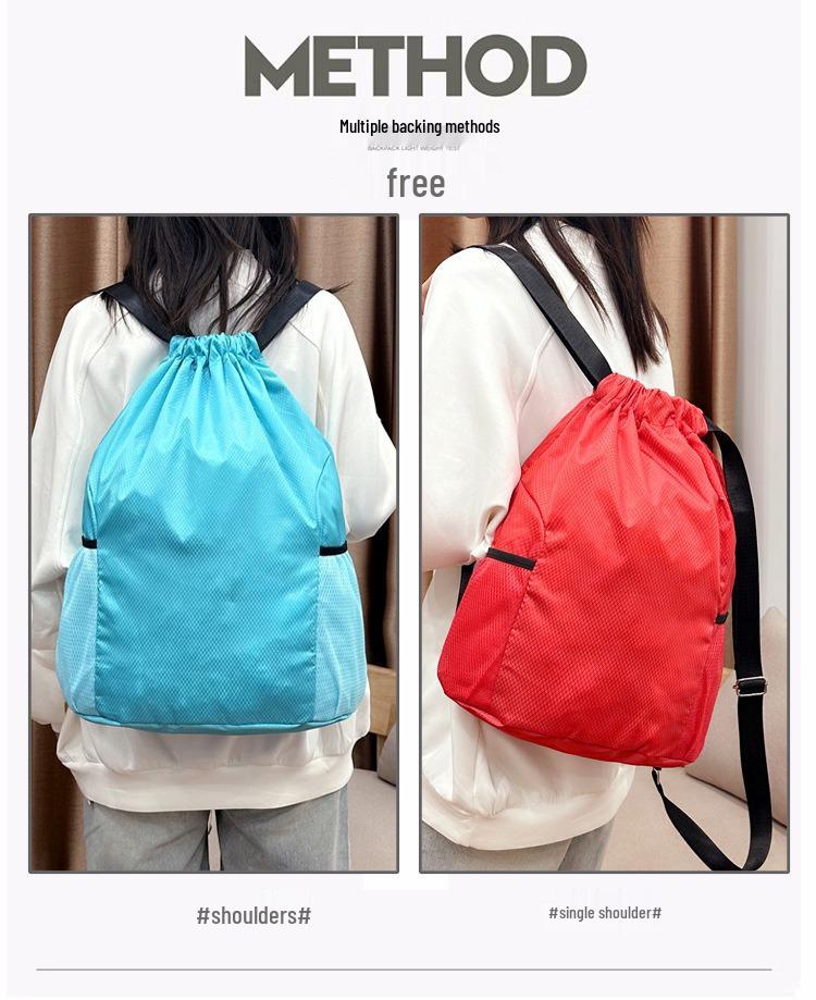 Large Capacity Outdoor Drawstring Sports Bag for Football & Basketball Training