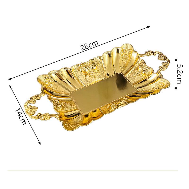 Cake Display Plate Metal Dessert Display Platter Decorative Snacks Plate Cake Serving Dish for Home Party Kitchen