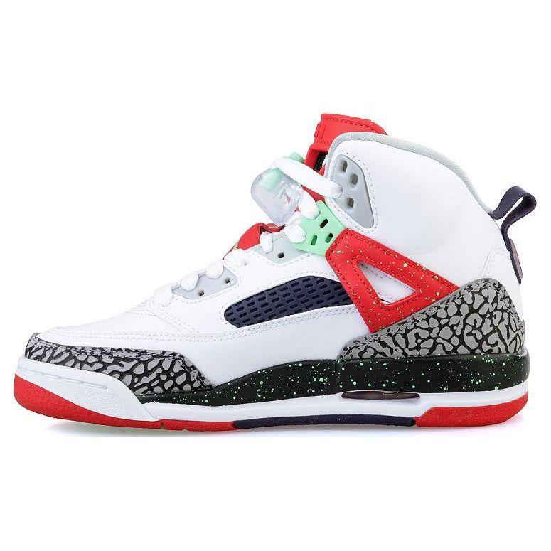 

Кроссовки Air Jordan Jordan Spizike BG Kids белые светло-ядовито-зеленые-университетско-красные-холодно-серые 317321-132