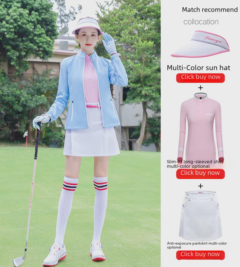 Yeni Kadın Golf Ceket - Sonbahar/Kış, Rüzgar Geçirmez, Su Geçirmez, Dar Kesim, Sıcak, Rahat Spor Stili