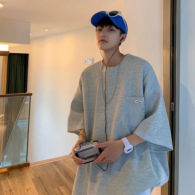 Zijun Trendy Waffle T-Shirt & Wide-Leg Pants Sportswear Set