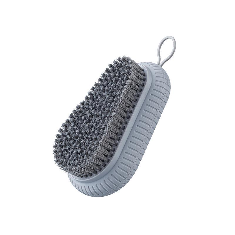 

Shoe & Laundry Brush Set: Soft Bristles Protect Shoes, Durable Hard Bristles Clean Thoroughly—Includes Hanging Board for Easy Storage сірий колір