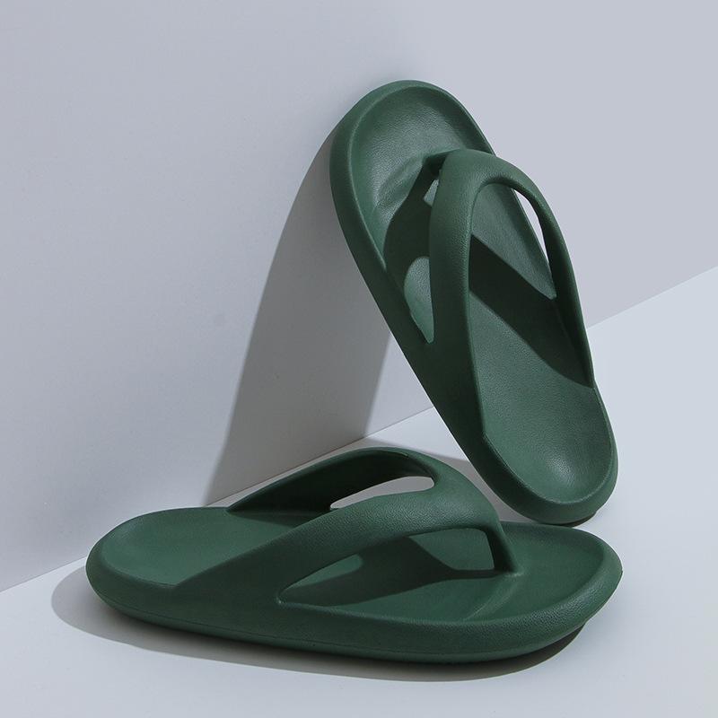 Flip-flops women's summer foot pinch thick bottom wear sandals beach couple new men's bathroom bath non-slip slippers