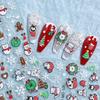 Niedliche Maniküre-Abziehbilder, Winter-Nagellack-Aufkleber, 3D-Weihnachts-Nagelkunst-Aufkleber für Frauen