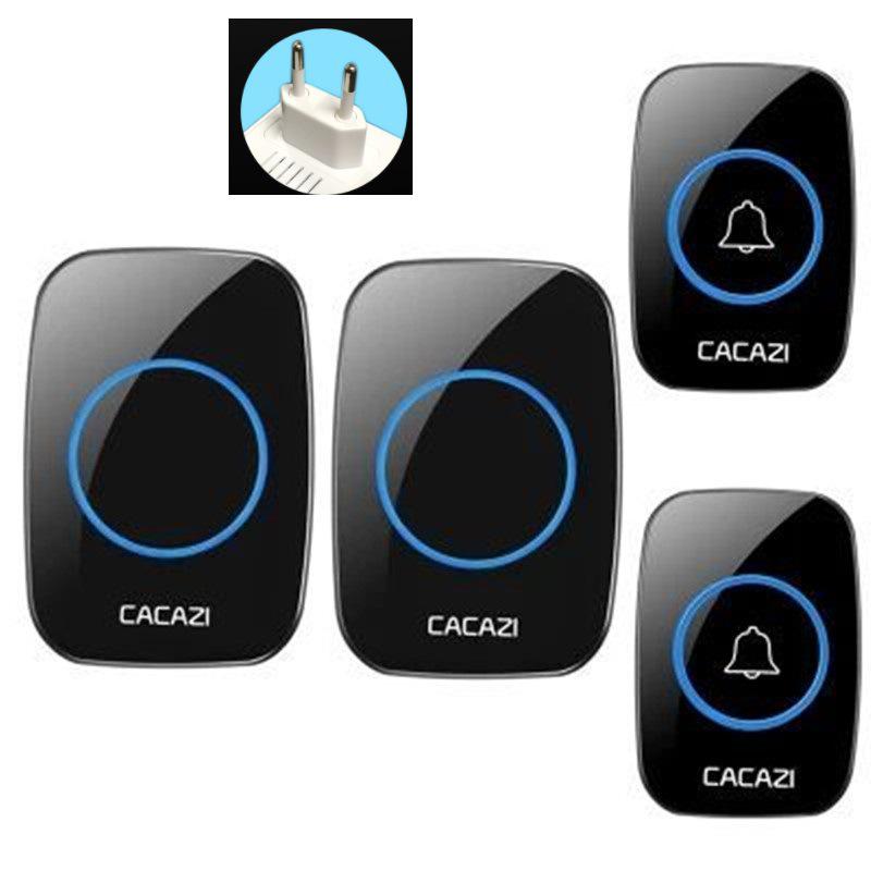 A10 Wireless Long-Range Home Doorbell with Multiple Call Bells and Elderly Pager, Compatible with EU, US, and UK Standards.