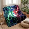 Italy Football Printed Flannel Blanket Skin Friendly Warm Decorative Throw for Indoor Couch Bed Daily Use
