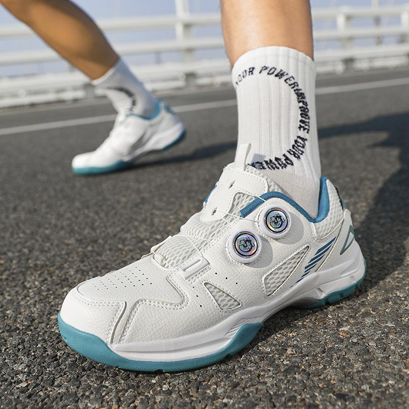 New rotary buckle casual badminton shoes couple table tennis sports shoes men's and women's tennis baseball training shoes