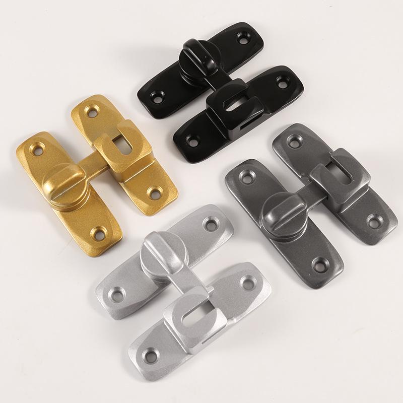 Simple No-Punch Sliding Door Latch Bolt for 90°/180° Bathroom Entrance