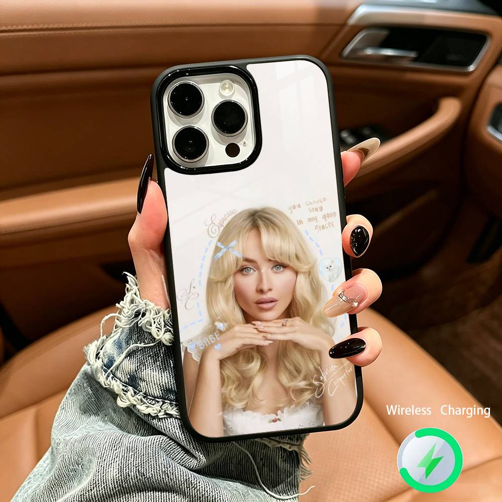 Singer S-Sabrina C-Carpenter For IPhone17 16 15 14 13 12 11 Plus Pro Max Plus Wireless Charger Phone Case