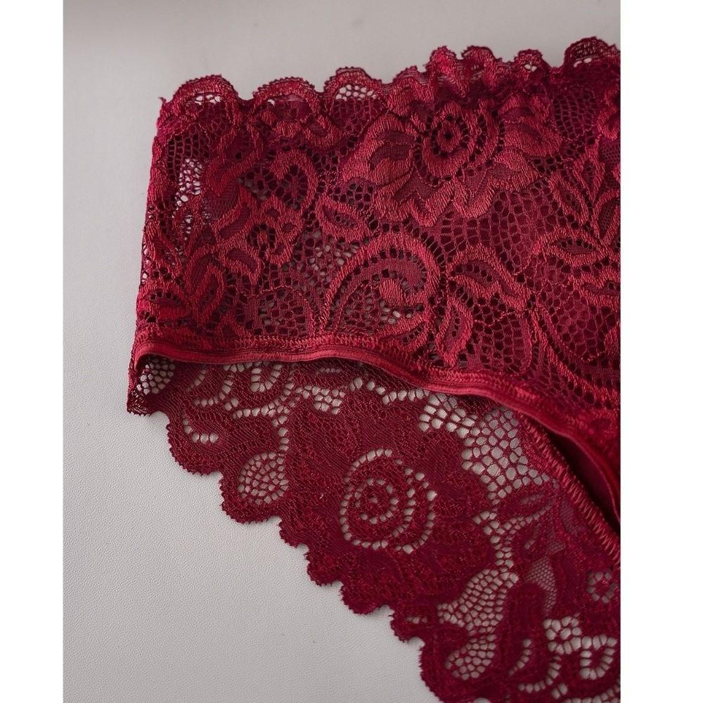 Low-waist Mesh Lace Briefs Hollow-out Women's Underwear Creative Lace Seamless Panties Female