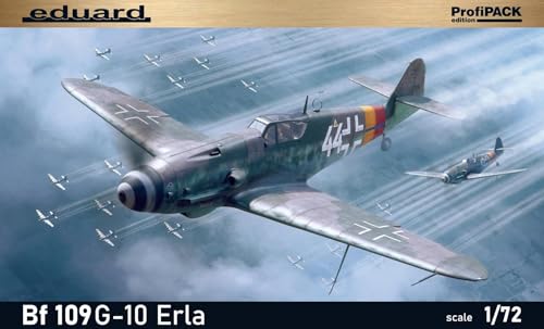 Eduard 1/72 Profipack Bf109G-10 Erla Factory Plastic Model Kit EDU70162 (Airplane)