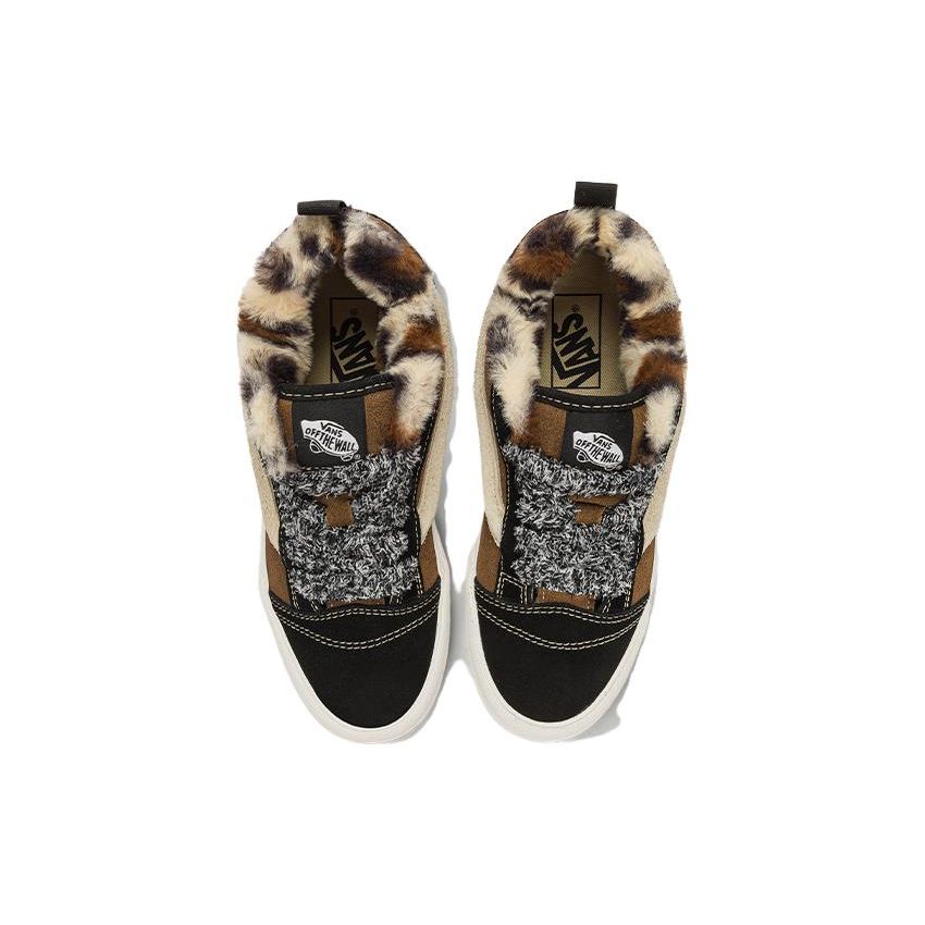 Vans Round Toe Lace-Up Shock Absorbing Durable Low-Top Skate Shoes Unisex Skate Shoes Black Brown VN0009QCLPR