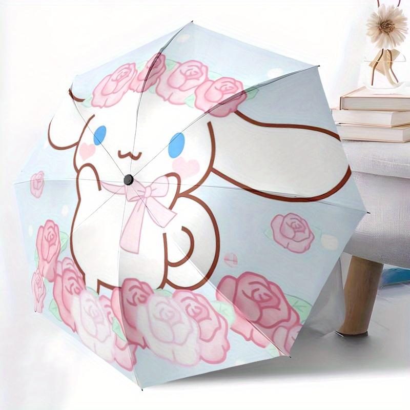 1pc Adorable Cinnamoroll Automatic Open/CloseUmbrella-CuteUmbrella with Cute Design, Portable 3-Fold Compact Umbrella for Men & Women, Valentine's Day