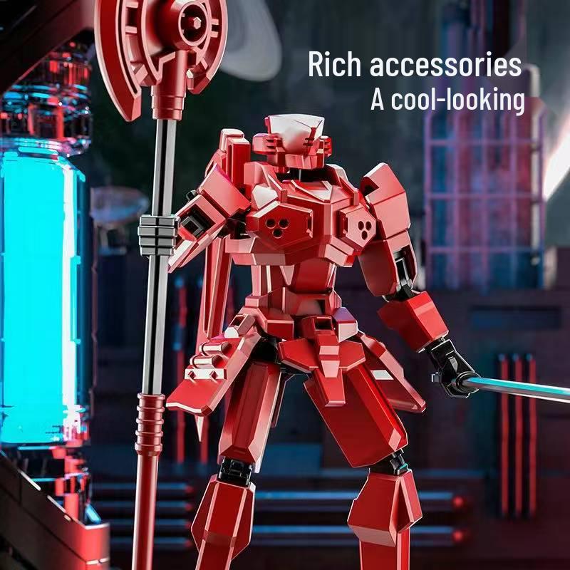 13-Joint Articulated Mecha Figure: 3D Toy Armor for Kids' Creative Assembly