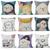 "Adorable White Fluffy Dog Oil - Painting Style Throw Pillow Cover"