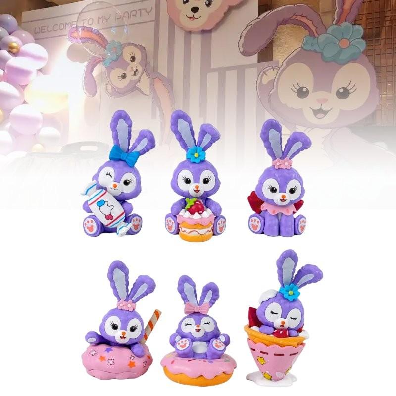 Adorable Starry Dressed Rabbit Figurine Collection For Sweet Treats Decoration