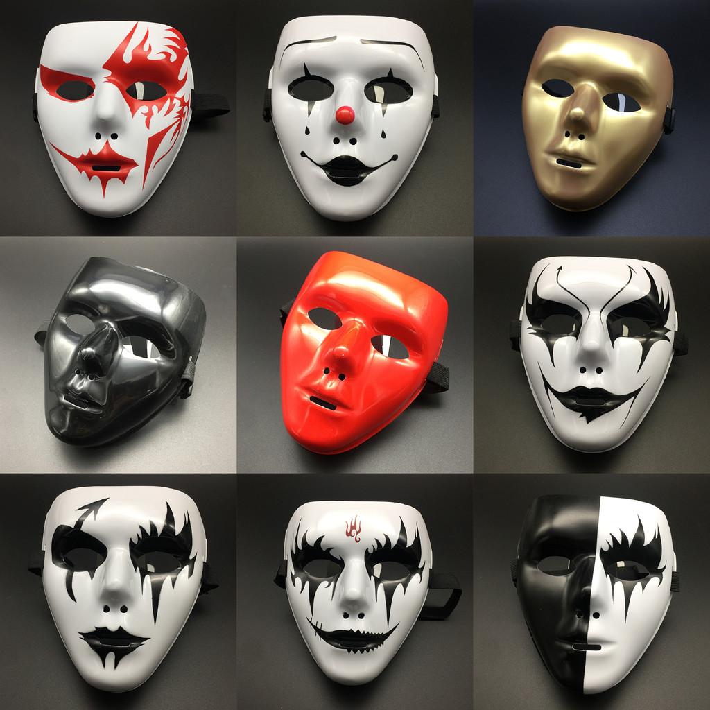 Unique Hand-painted White Full Face Mask For Halloween Costume Parties And Performances